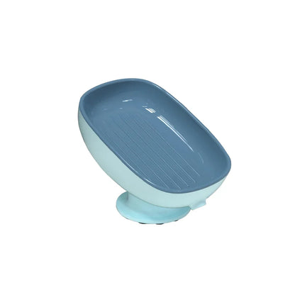 Blue ceramic dish on a white background