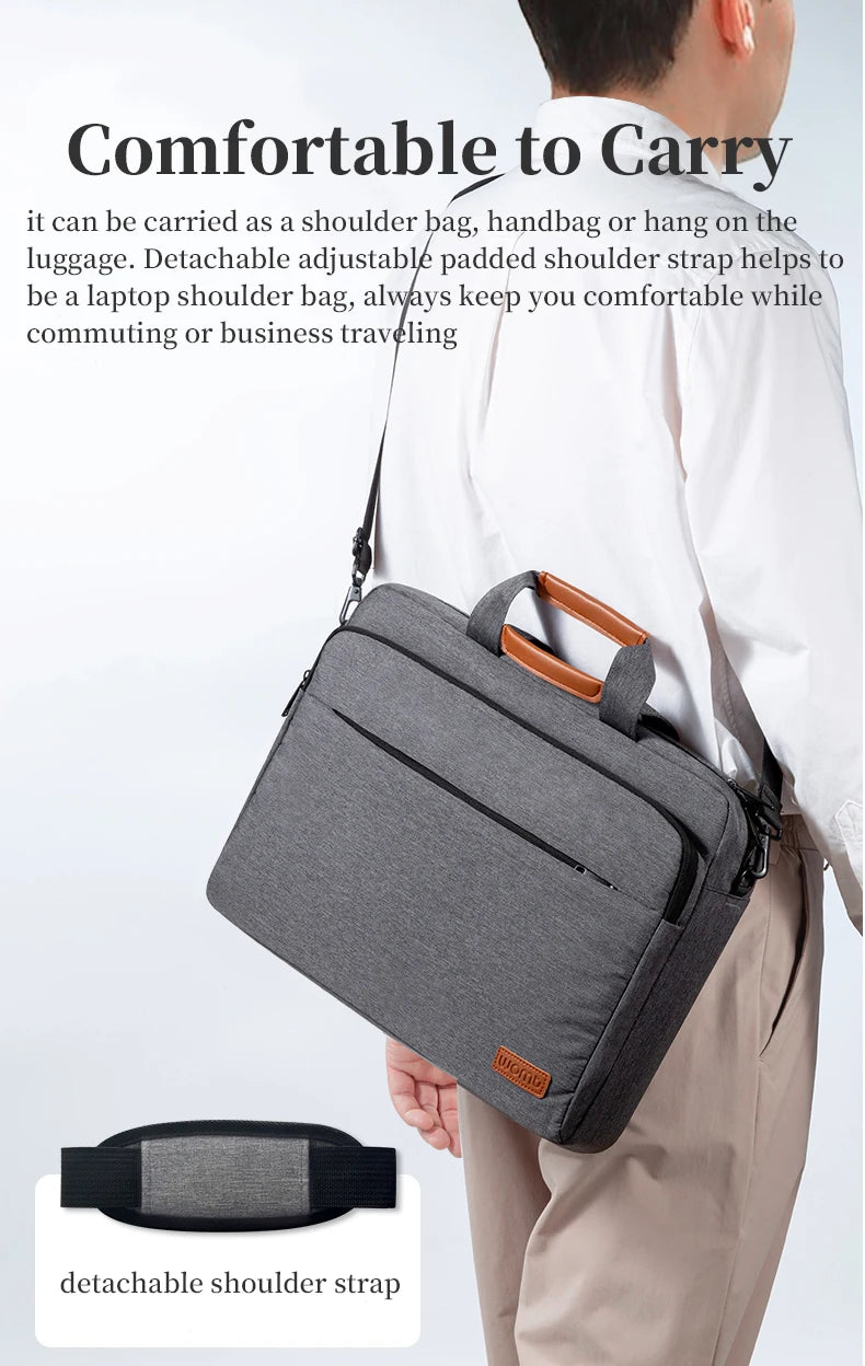 Men's 15.6" Laptop Messenger Bag - Business Briefcase for MacBook, Dell & Lenovo