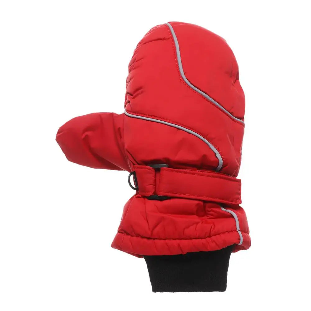 Kids' Adjustable Ski Gloves – Velvet-Lined Snow Gloves (Ages 5–9)