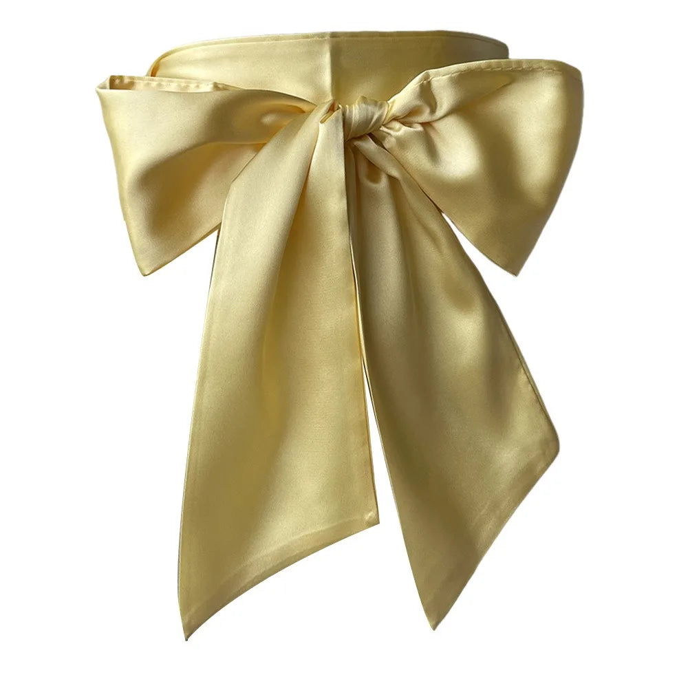 Satin Bow Waist Sash – Wide Ribbon Belt for Dresses, 20 Colours