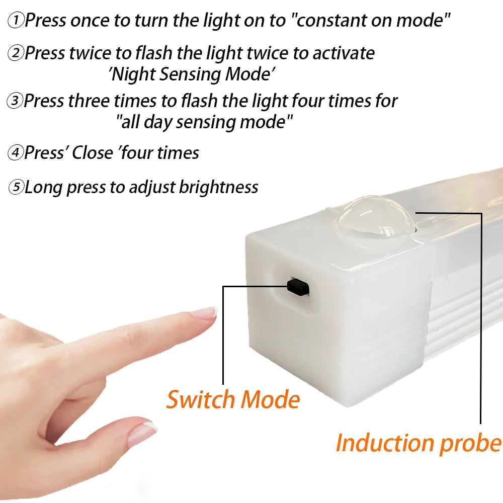 Rechargeable Motion Sensor LED Light Bar – Wireless Under Cabinet & Closet Light