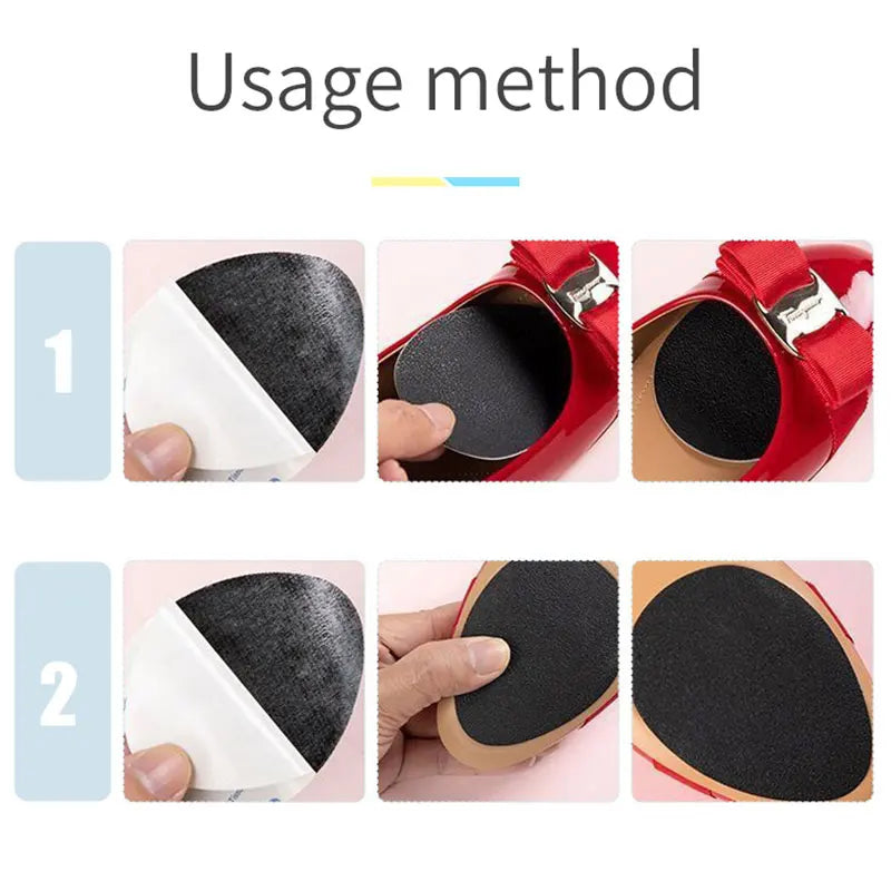 Anti-Slip Shoe Sole Stickers – Sound-Absorbing Grip Pads for High Heels (10 PCS)
