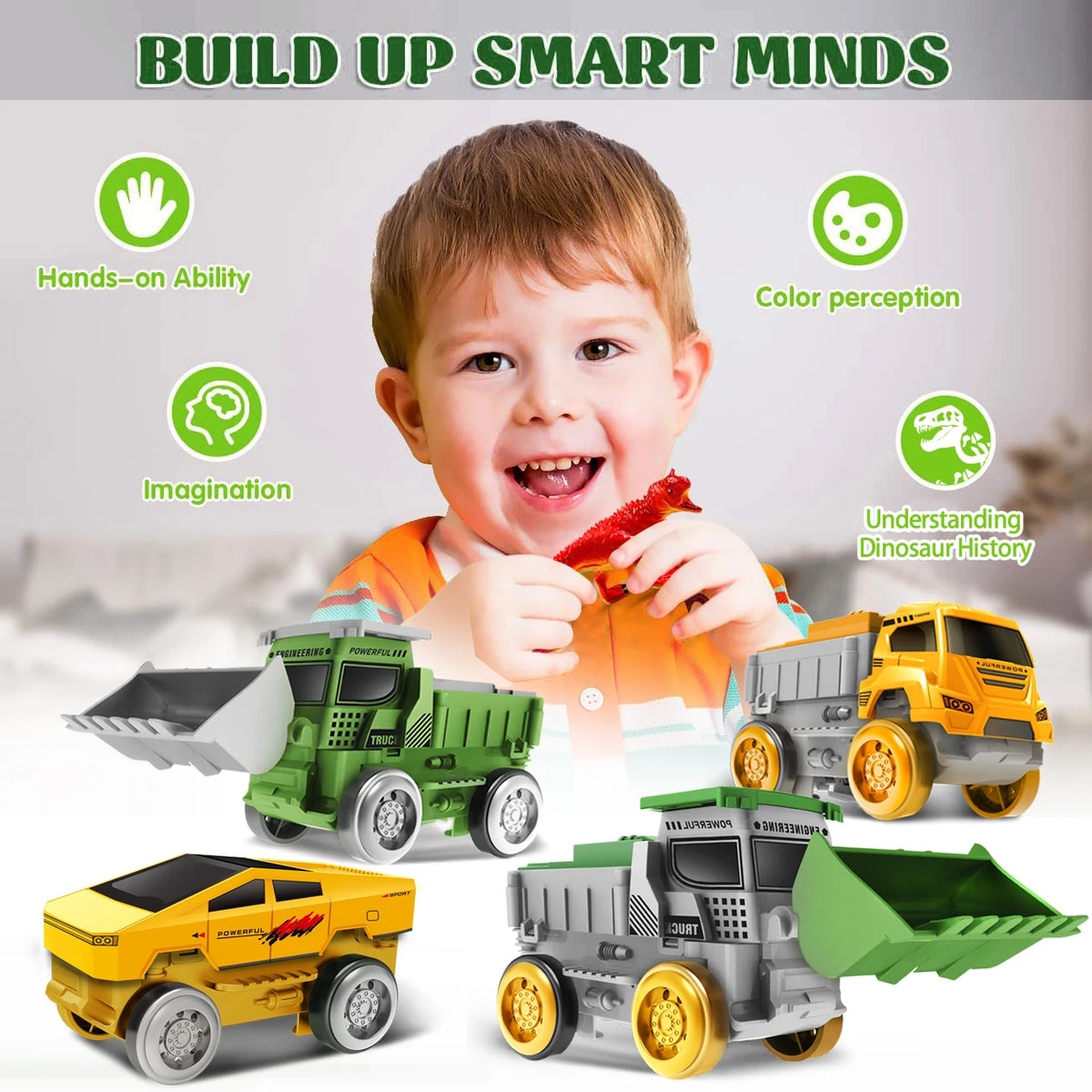 Dinosaur Magic Race Track Set – Flexible Climbing Track with Cars