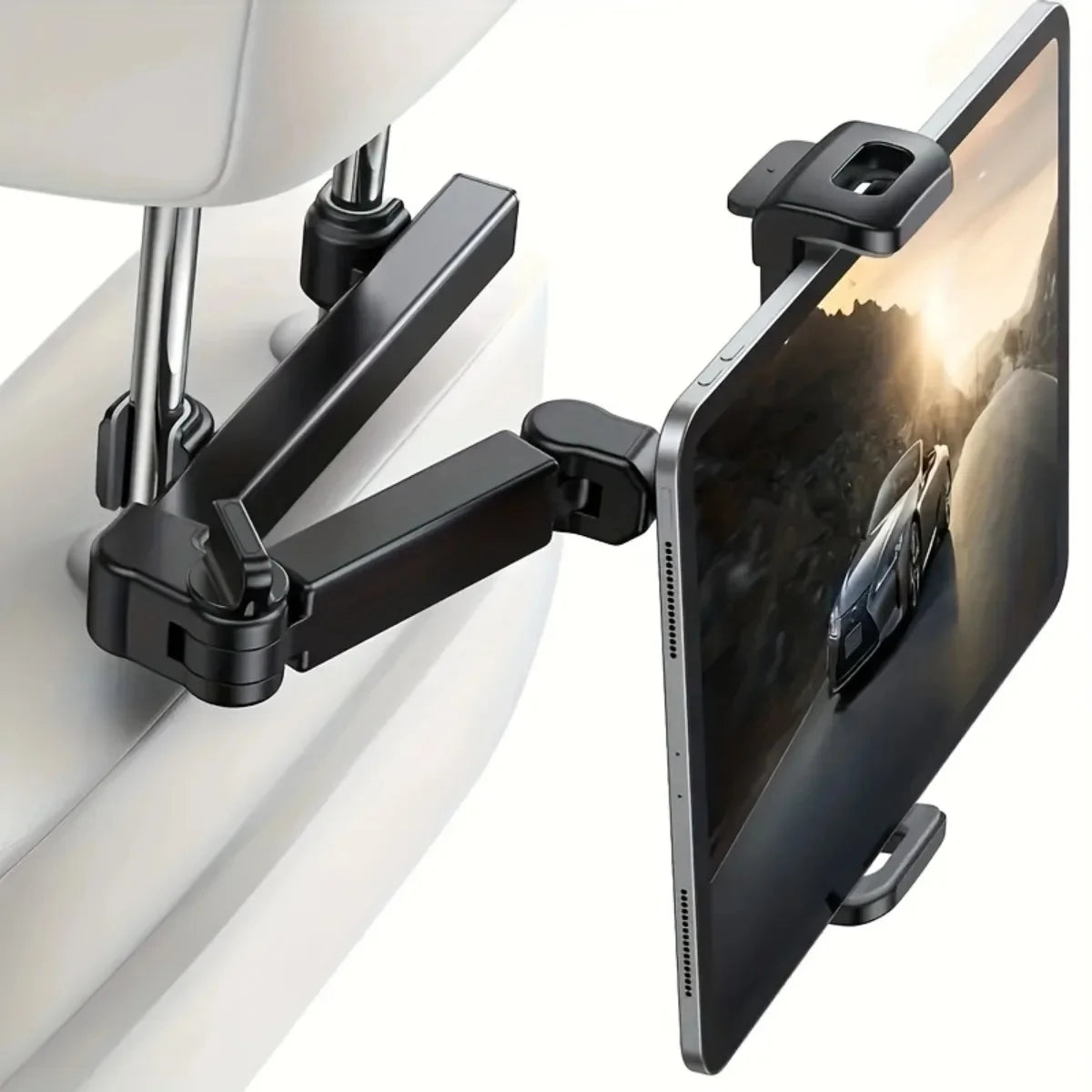 Adjustable Car Headrest Phone & Tablet Holder