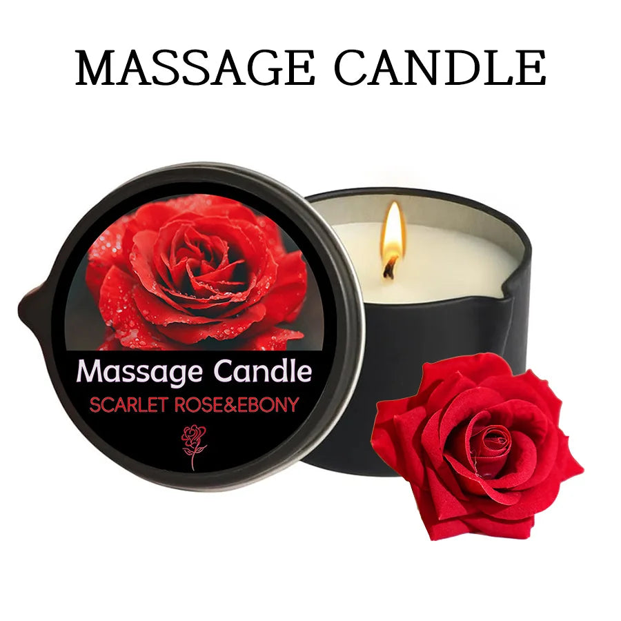 Amber Vanilla Massage Candle, Soy Wax Scented Candles - Ideal for Creating Relaxing Ambience & Holiday Gifting, Gifts for Women