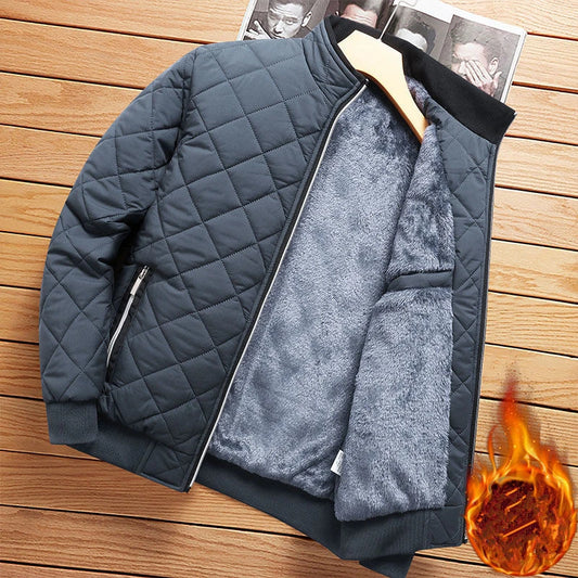 DEE MOONLY Men's Patterned Zip-Front Jacket