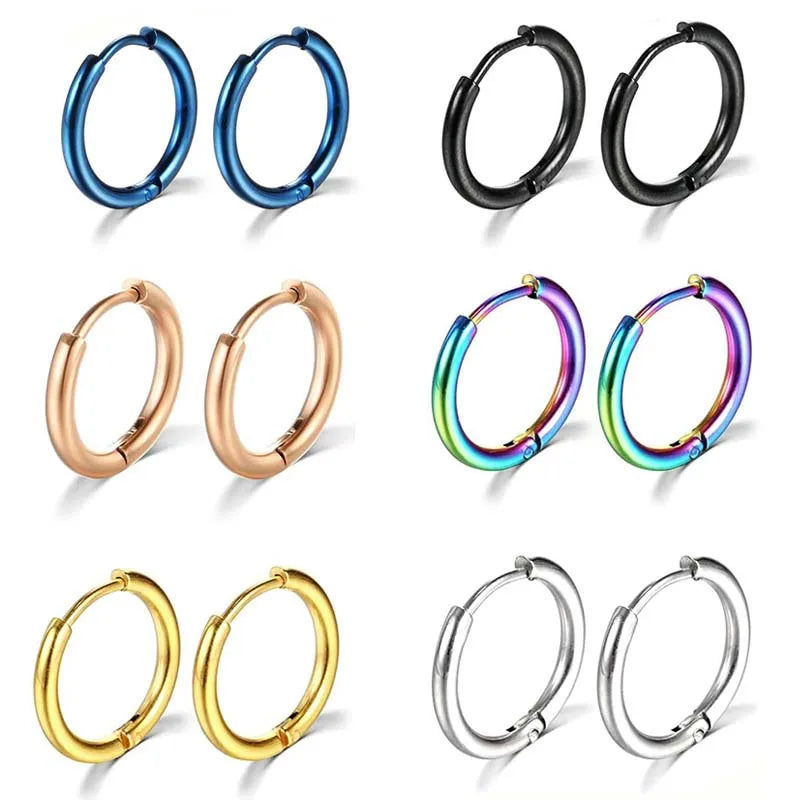Stainless Steel Huggie Hoop Earrings – Small Gold or Silver Hoops