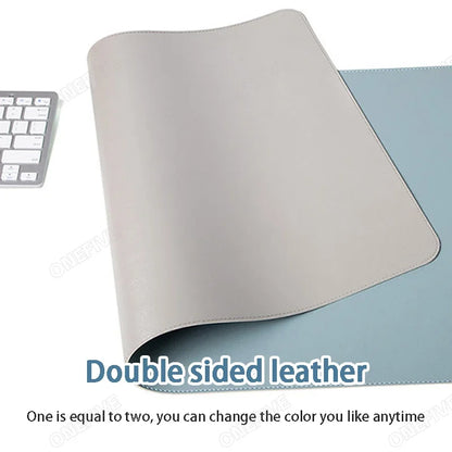 Grand tapis de bureau – Sous-main en cuir PU imperméable pour clavier et souris, idéal pour le gaming sur PC