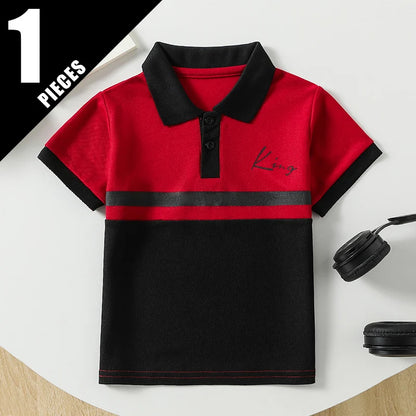 Pack de polos a rayas para niño - Camisetas casuales de manga corta, 1, 2 o 3 unidades