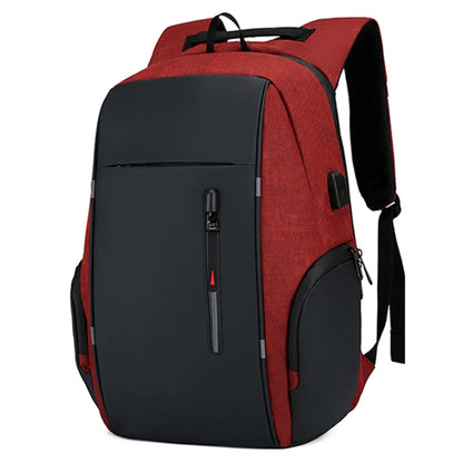 Mochila para portátil de 17" con puerto de carga USB - Bolsa de viaje impermeable para hombre y mujer