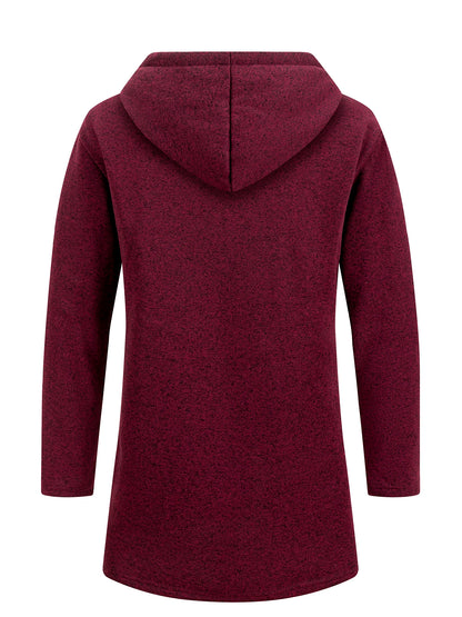 Kapuzenjacke für Herren mit Reißverschluss für den lässigen Lagenlook