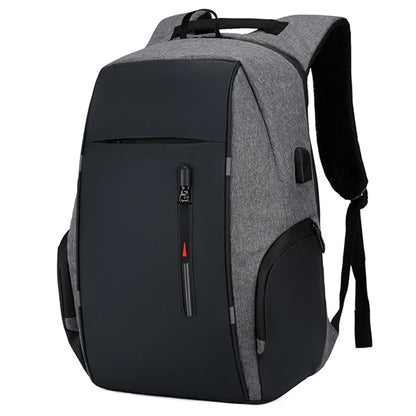 Mochila para portátil de 17" con puerto de carga USB - Bolsa de viaje impermeable para hombre y mujer