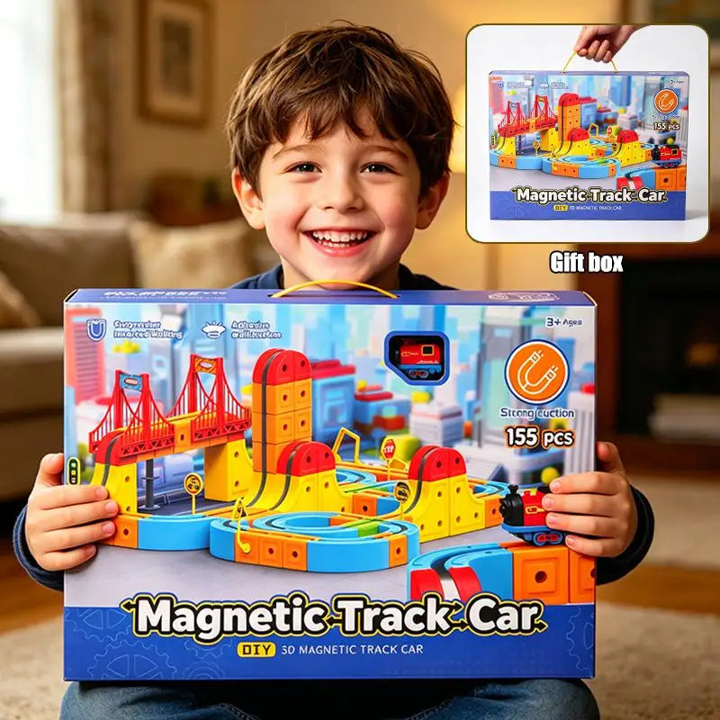 Magnetic Magic Track Train Set – DIY Electric Car Railway for Kids