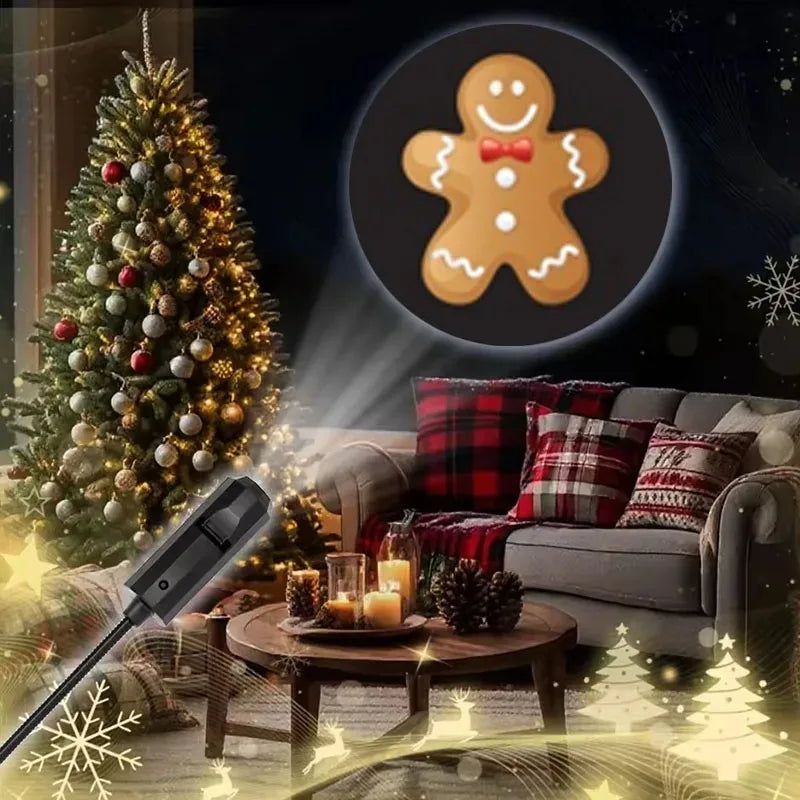 Rotating Christmas Projector Night Light – 4 or 10 Pattern Modes