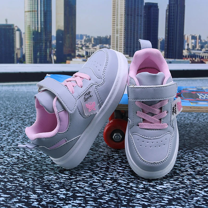 Girls' PU Leather Casual Shoes