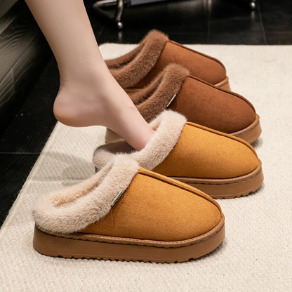 Women's Fluffy Winter Slippers – Warm Non-Slip House Slippers