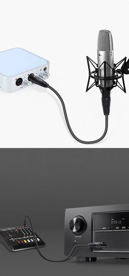 Cable para micrófono XLR – Macho a hembra, 0,5 a 10 m
