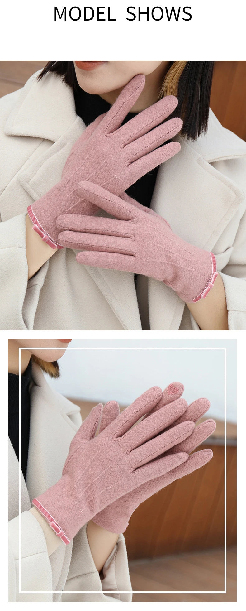 Women's Elegant Soft Touchscreen Winter Gloves