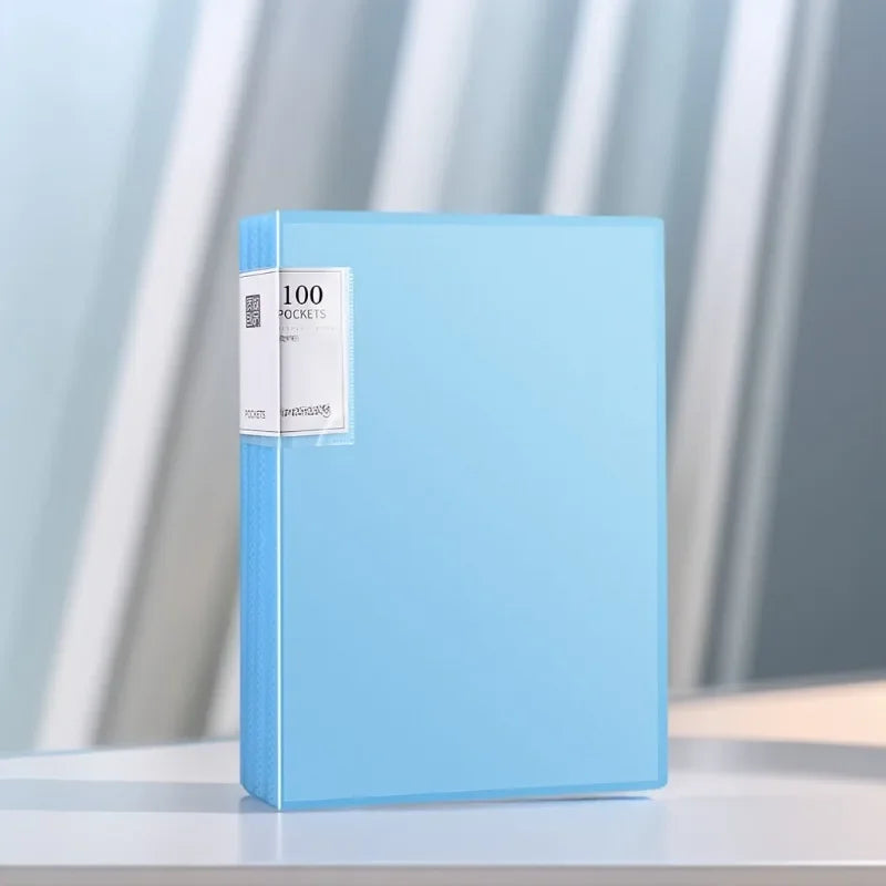 1Pc A4 Transparent Plastic File Folder, Multi-Page Data Bag Office Study Document Case Durable Layered Insert Archive