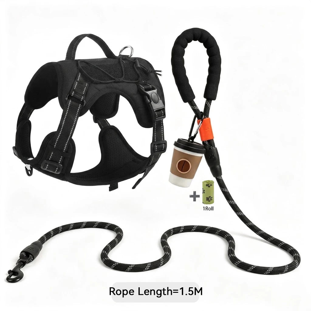 New Reflective Tactical Dog Harness No Pull Adjustable Vest Explosion Proof Durable Pet Chest Strap For Small Medium Large Dogs