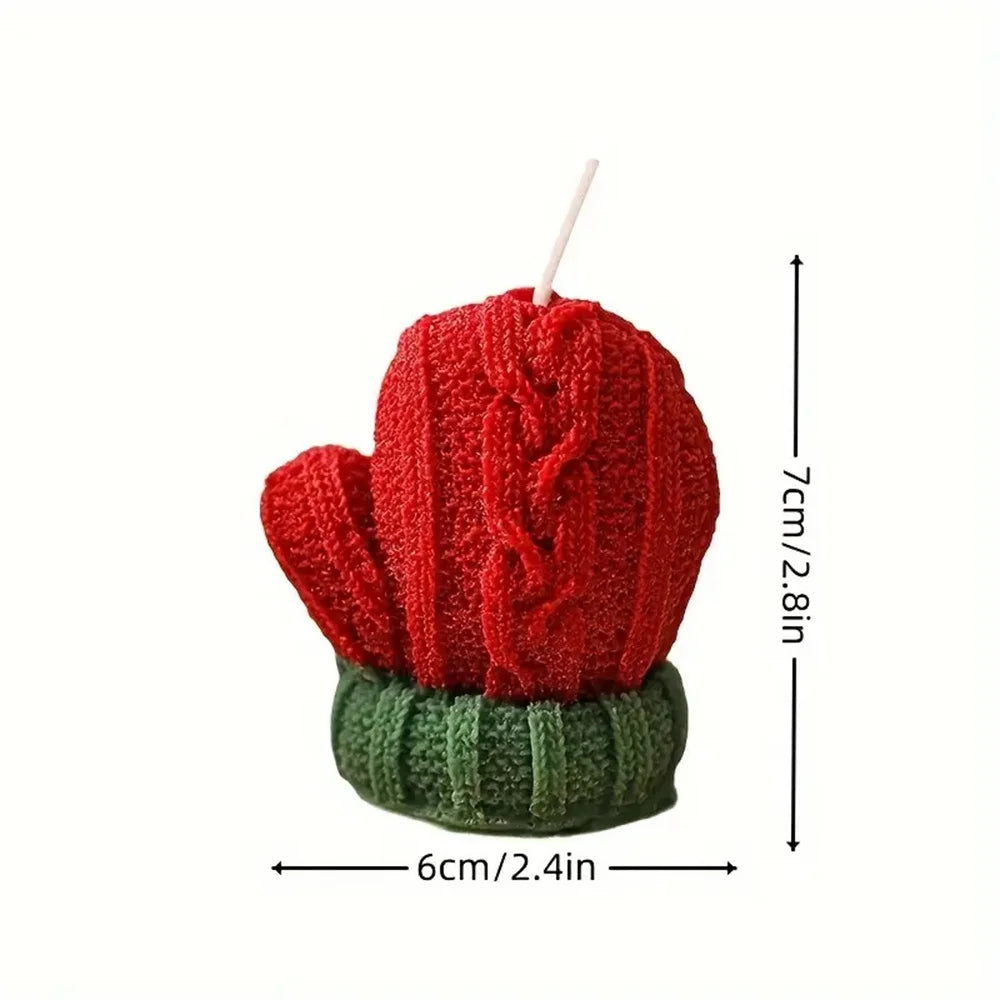 Christmas Gloves Scented Candle for Weddings Birthdays New Year Gift Photoprops Aromatherapy Candles Home Festive Ambiance Decor