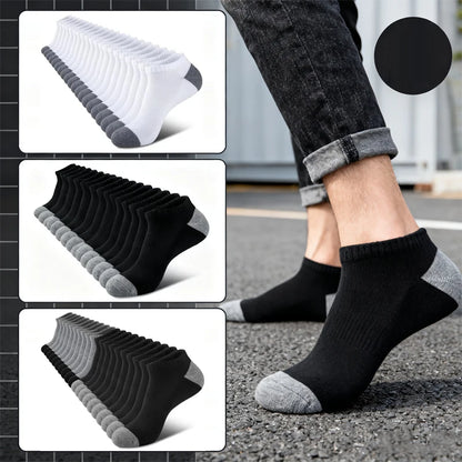 Men's Ankle Running Socks – 5 Pairs, Breathable Low-Cut Sport Socks