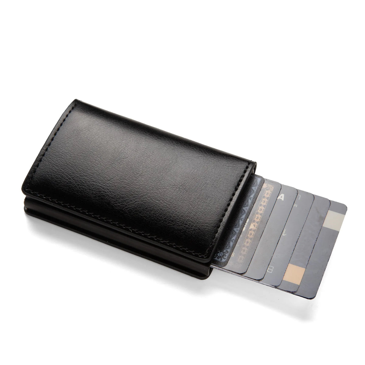 Pop-Up RFID Card Holder Wallet – Slim PU Leather Minimalist Wallet