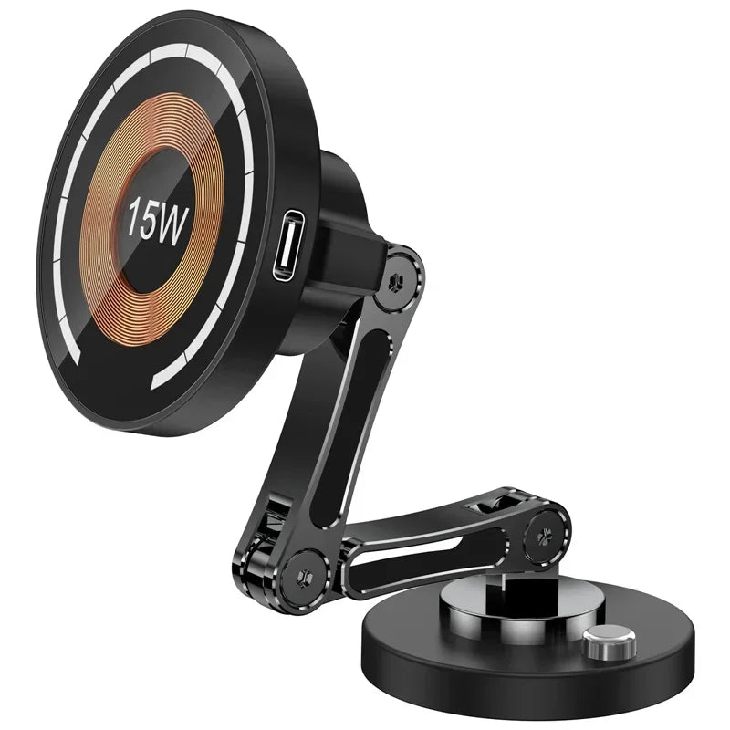 Magnetic Wireless Car Charger Stand & Phone Mount