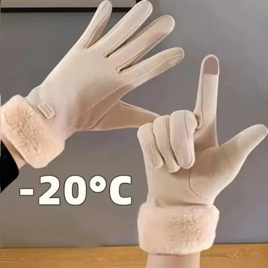Women's Plush-Lined Touchscreen Winter Gloves