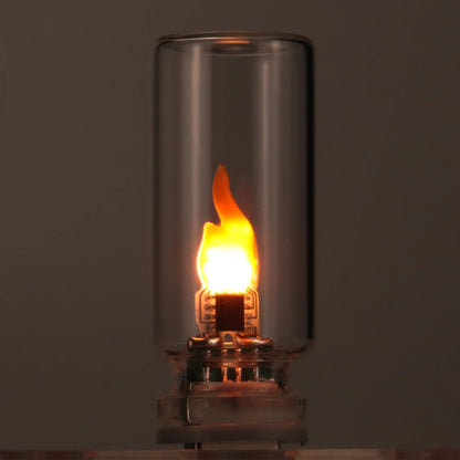 Luce Notturna a LED con Fiamma Tremolante USB in Vetro a Forma di Candela | 5 Stili | Decorazione per Auto, Casa e Laptop