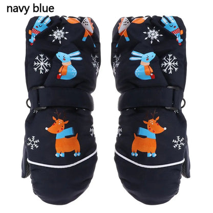 Muffole da sci a forma di coniglio per bambini – Spesse e calde muffole da neve (Età 2–6)