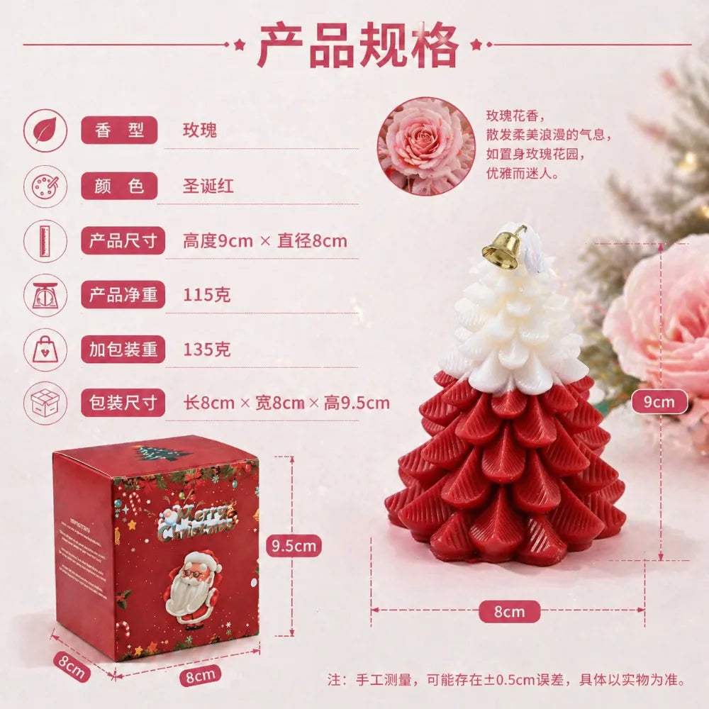 2026 Scented candle Christmas Tree Aromatic Candle with Hand Gift Ins Creative Home Decoration Set Shooting Props Holiday Gift