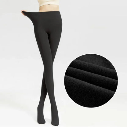 Fleece-Lined Sheer-Look Tights – Women's Thermal Winter Tights