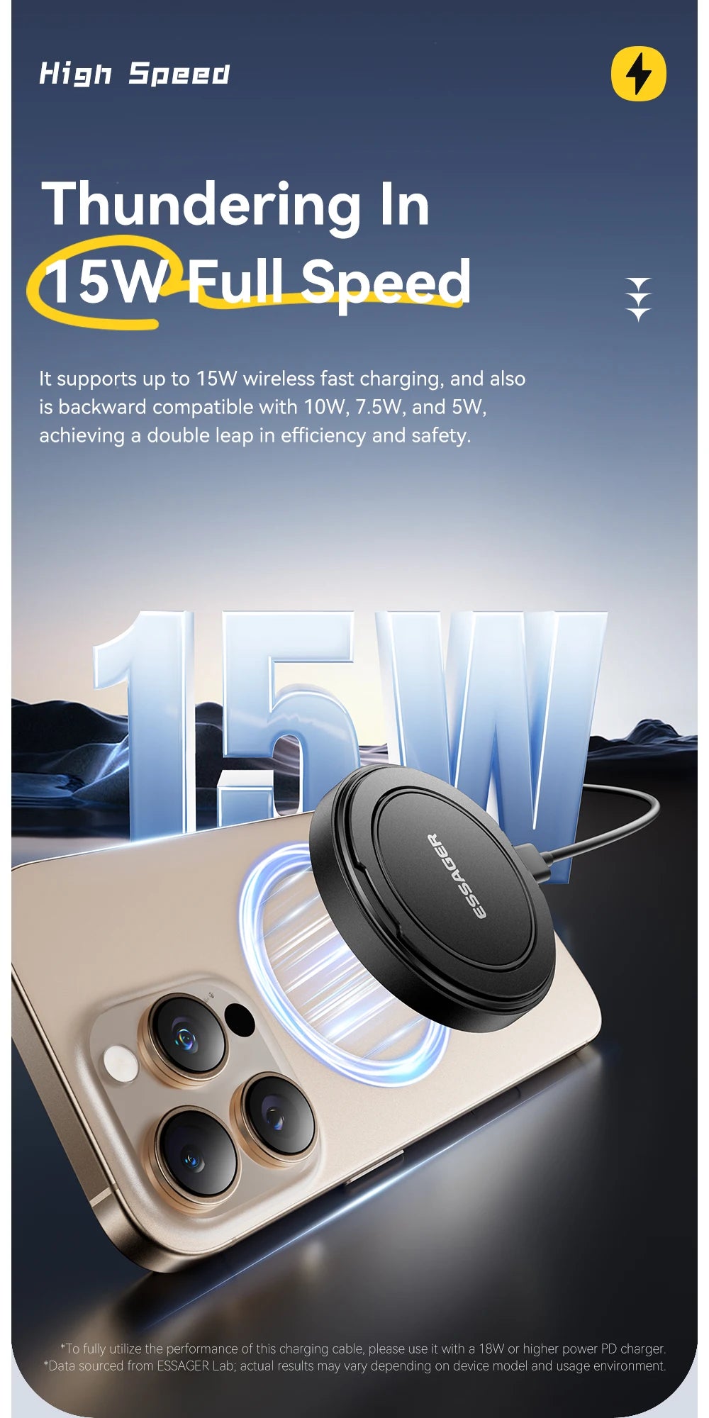 Essager 15W Magnetic Charger Stand for iPhone & AirPods