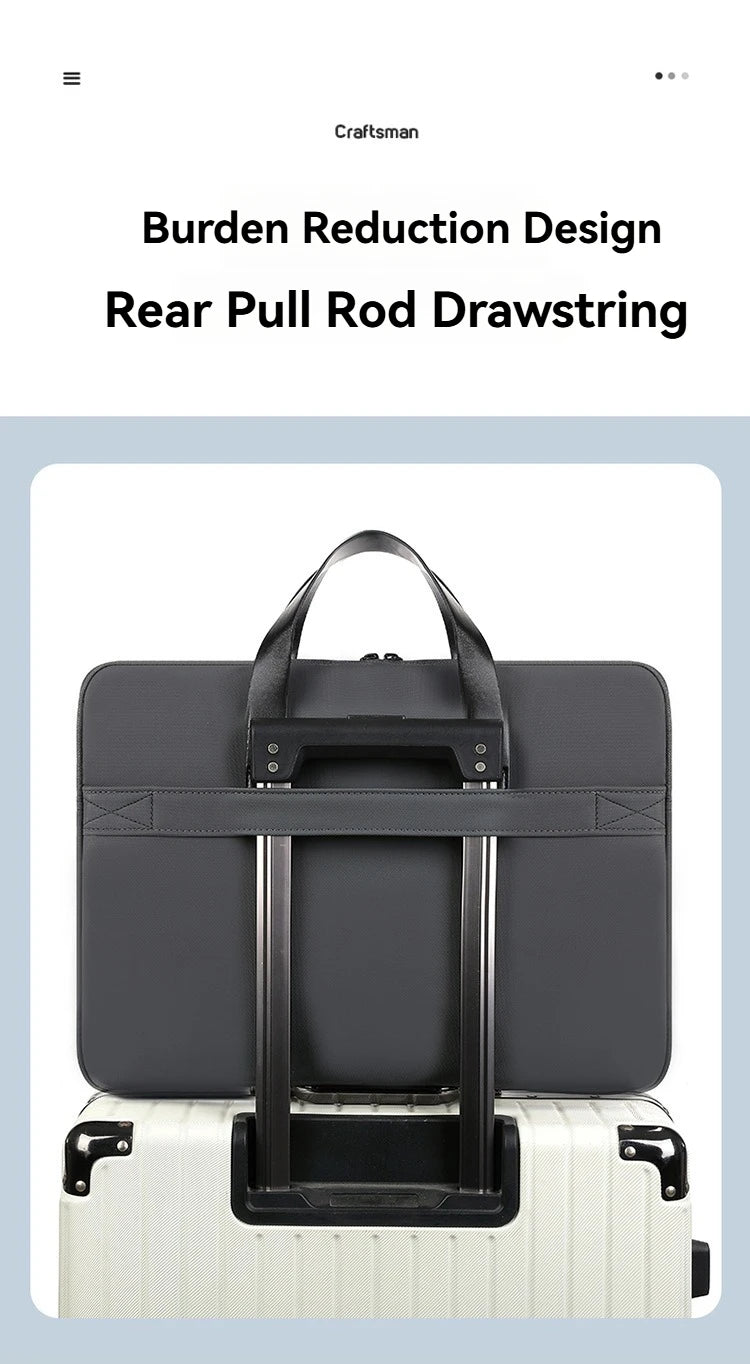Waterproof Laptop Sleeve Bag 15.6" - Shoulder Briefcase for MacBook Air & Pro