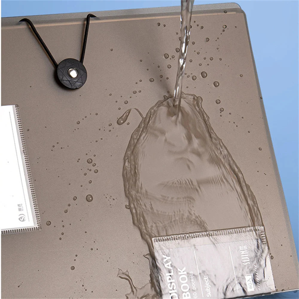 A4 File Folder 30 Pages Transparent Insert Paper Document Organizer Waterproof Booklet Information Books Office School Supplies