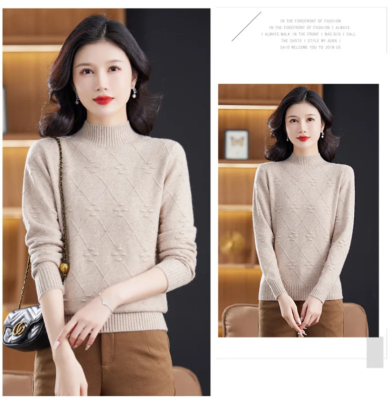 Women's Mock-Neck Knit Sweater