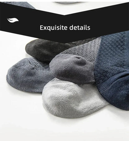 Men's Bamboo Low-Cut Socks – 5 Pairs, Soft & Breathable