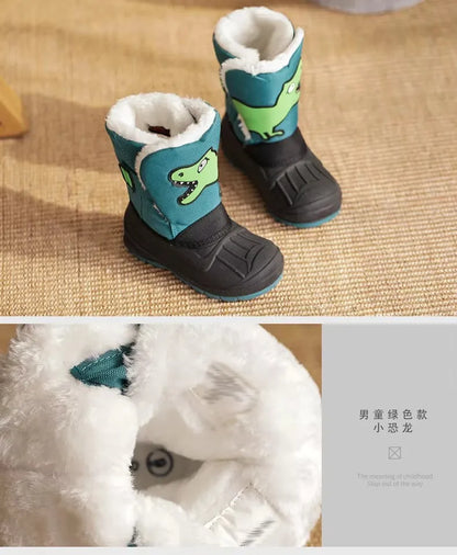 Toddler Animal Snow Boots – Plush-Lined Non-Slip Winter Boots