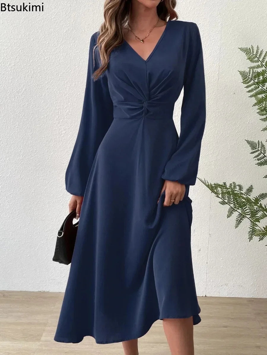 Women's V-Neck Long Dress