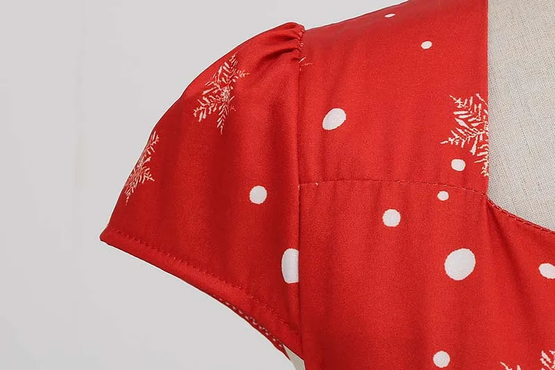 Women's Vintage-Style Printed A-Line Party Dress