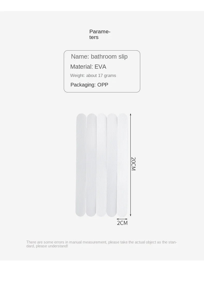 Transparent Non-Slip Adhesive Strips for Bath & Stairs