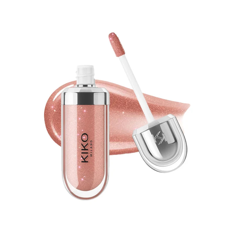 Original Kiko 3D Mirror Lip Glaze Waterproof Non Fading and Non Stick Cup Gentle Bean Paste Color Fine Shiny Point Charm Red