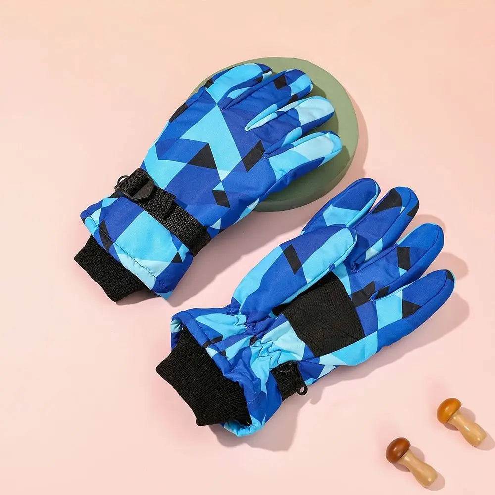 Youth Ski Gloves – Windproof Non-Slip Snow Gloves (Ages 9–15)