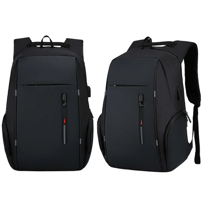 Mochila para portátil de 17" con puerto de carga USB - Bolsa de viaje impermeable para hombre y mujer