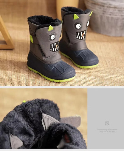 Toddler Animal Snow Boots – Plush-Lined Non-Slip Winter Boots