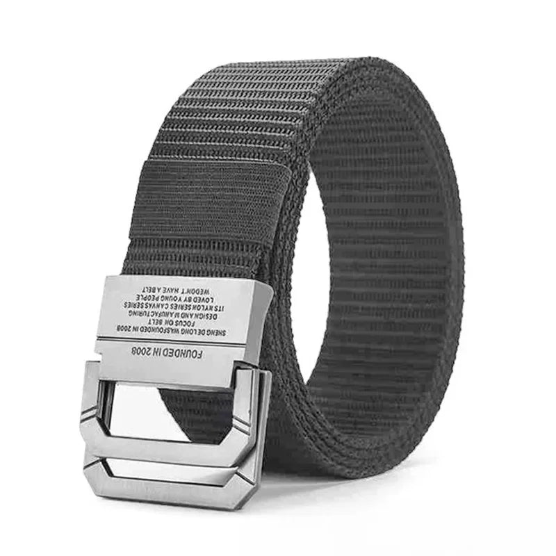 Canvas Webbing Belt with Alloy Buckle – Casual Outdoor Belt for Men & Women