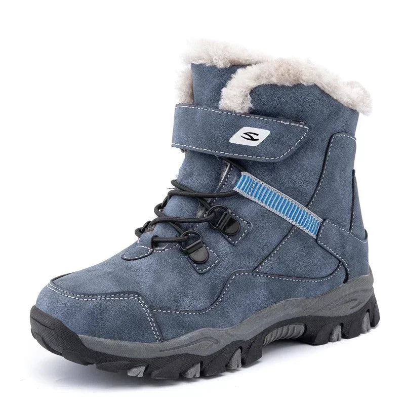 Kids' Slip-On Plush-Lined Winter Ankle Shoes