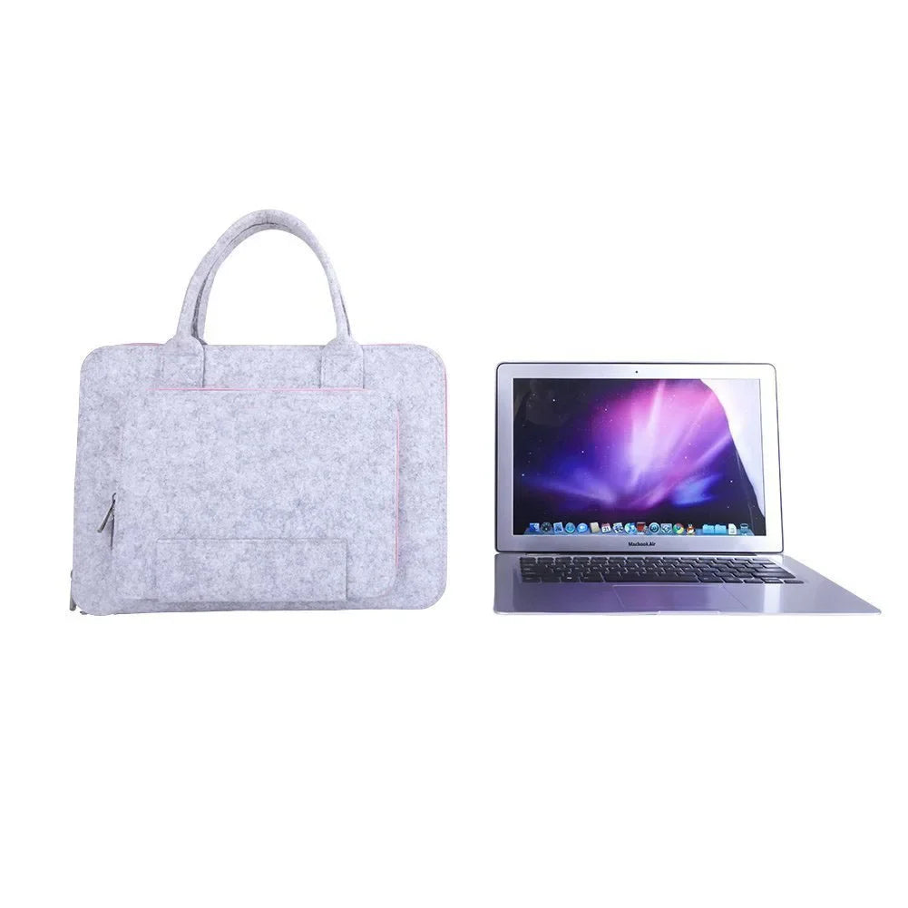 Felt Laptop Sleeve 11"-17" - Soft Notebook Case with Handle for Asus & Lenovo