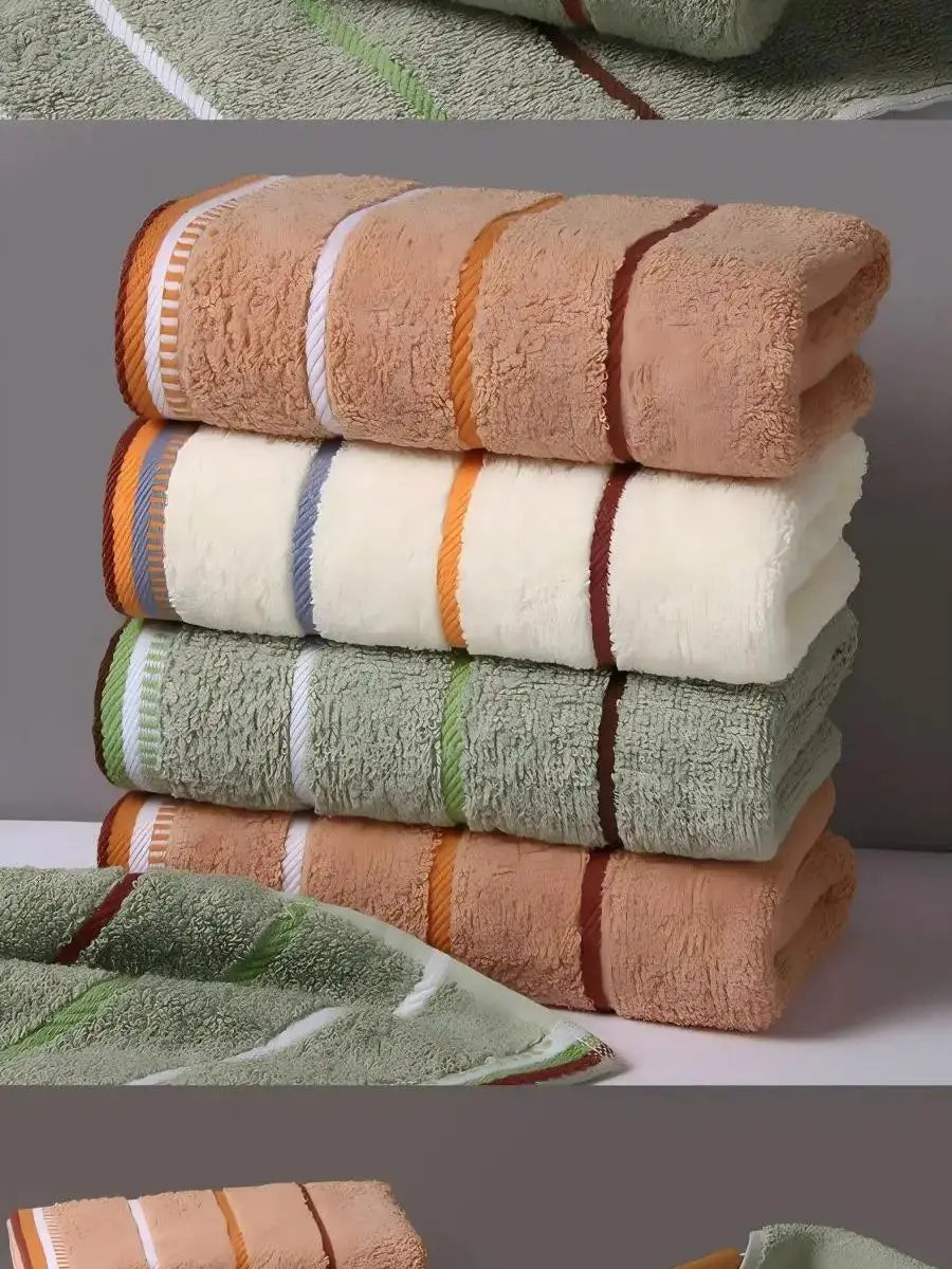Striped Cotton Hand Towel – Thick 35 × 75 cm Bathroom Towel